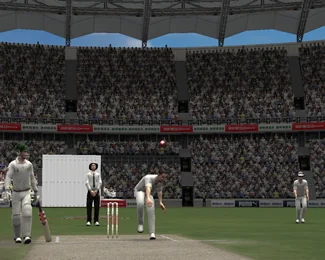 Cricket 07 Batsman Ready at the Crease Facing Bowler